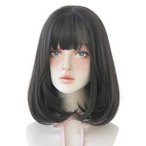 Balck Wig for Women Short Synthetic Wig